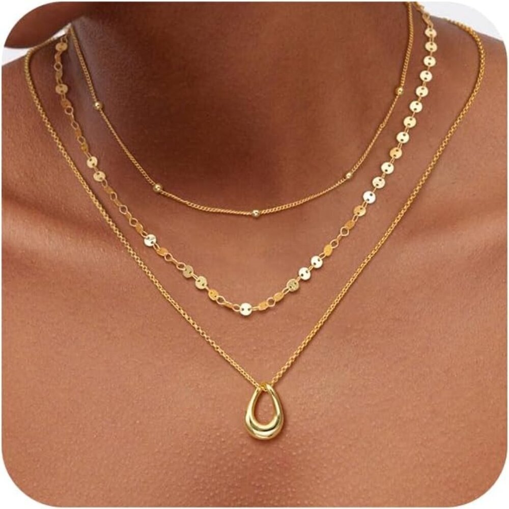 Christmas gift gold Style 02 plated layered necklaces women dainty choker set